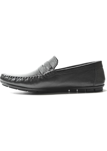 Gd.9319 Deri Siyah Rok Erkek Loafer Ayakkabı