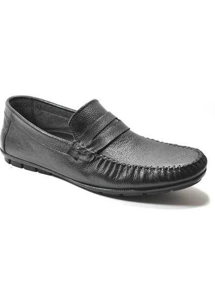 Gd.9319 Deri Siyah Rok Erkek Loafer Ayakkabı