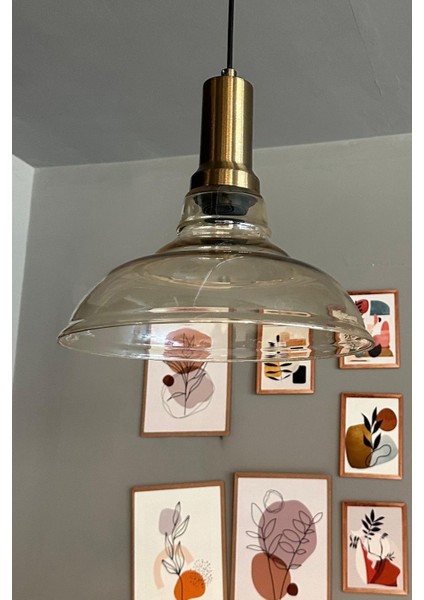 Vishi Cam Bal Rengi Tekli Avize Eskitme Başlık Retro Sarkıt Lamba Restoran Salon Aydınlatma fiyatları