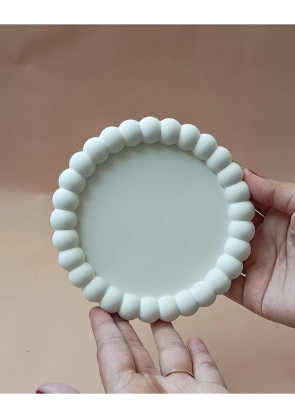 Bubble Dekoratif Tabak, Takı Tabağı, Bardak Altlığı 13 cm