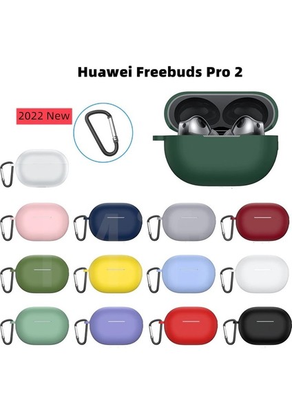 Huawei Freebuds Pro 2 Kılıf 2022 Yumuşak Silikon Kılıf + Kancalı