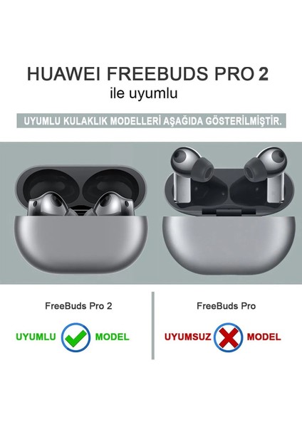 Huawei Freebuds Pro 2 Kılıf 2022 Yumuşak Silikon Kılıf + Kancalı