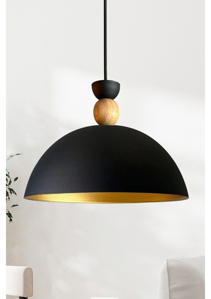 Yimpi Siyah Avize Tekli Sarkıt Salon Mutfak Kuaför Cafe Lamba Dekoratif Aydınlatma Pastane