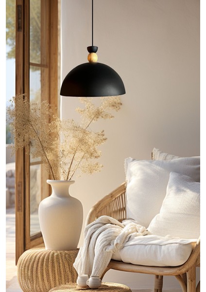 Yimpi Siyah Avize Tekli Sarkıt Salon Mutfak Kuaför Cafe Lamba Dekoratif Aydınlatma Pastane fiyatları