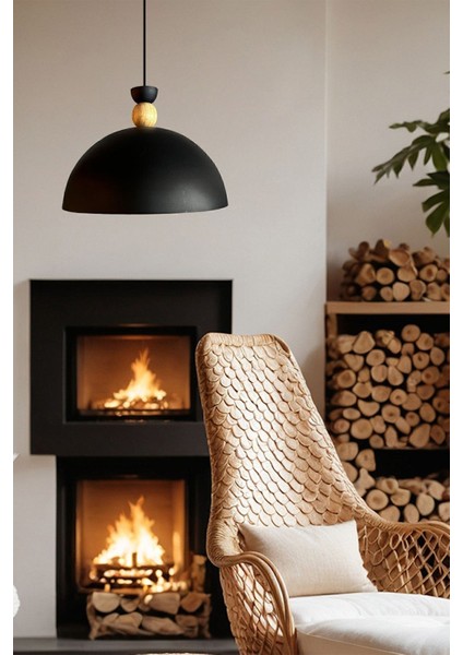 Yimpi Siyah Avize Tekli Sarkıt Salon Mutfak Kuaför Cafe Lamba Dekoratif Aydınlatma Pastane modelleri