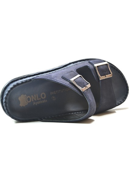 BT.144 Hakiki Deri Ortopedik Tokalı Günlük Terlik indirimleri