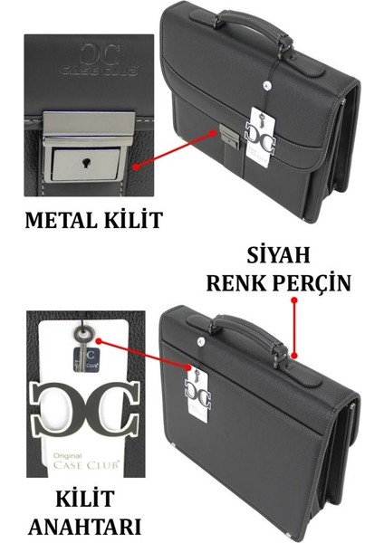 2007 Laptop Evrak Çantası 15,6 Inç Kilit Mekanizmalı Omuz Askılı