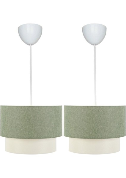 2'li Pasta Sarkıt Avize / Yeşil