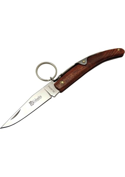 Okapi GC2079C Kahverengi Kamp Çakı 16,5cm - Manuel, Kemerlikli, Ahşap Sap