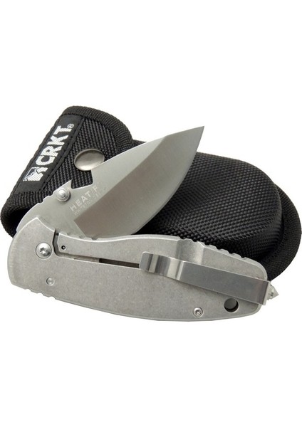 Crkt 3329 Bk Heat Kamp Çakı 18CM - Metal Sap, Kılıflı, Açacaklı, Perçinli
