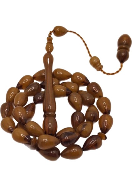 Kahverengi Gözyaşı Model Toz Kehribar Tesbih fiyatları