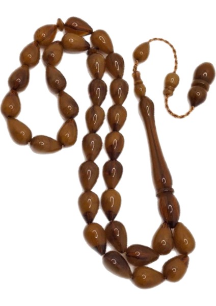 Kahverengi Gözyaşı Model Toz Kehribar Tesbih modelleri