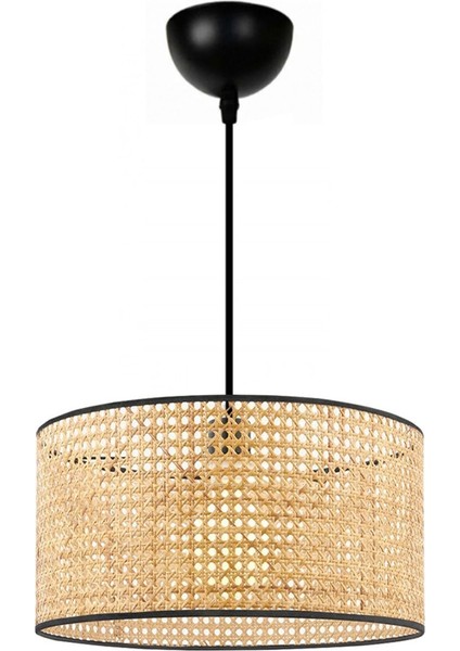 Çok Renkli E x clusive Orijinal Hazeran Rattan Sarkıt 38 cm AYD-3320 1 Hasır 30 x 22 Modern E27 Salon