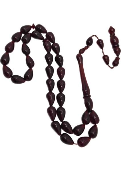 Bordo Gözyaşı Model Toz Kehribar Tesbih modelleri