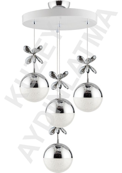 Efna 4 Lü Beyaza Krom 3 Renk Ledli Modern Aydınlatma fırsatları