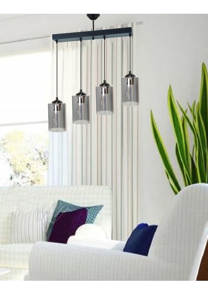 Dora Black Sıralı Lü x 4 Antre Avize, Mutfak Avize, Salon Avize, Yemek Odası Avize
