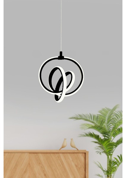 Kelt Siyah Kasa Ledli Sarkıt Avize