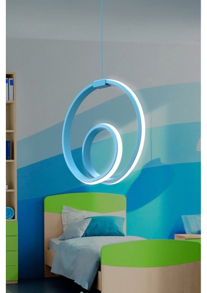 Avize Orcen Mavi Ultra Beyaz Ledli Avize