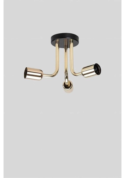 Şelale 3'lü Gold Sarı Avize