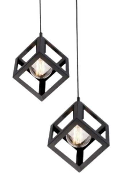 Lila Küp Model Sarkıt 2 Li Metal Avize Modern modelleri
