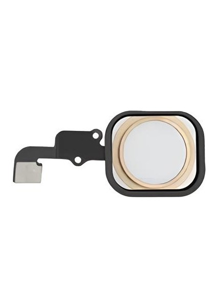 Apple iPhone 6s Home Tuşu Flex Gold - Lastikli Çerceveli