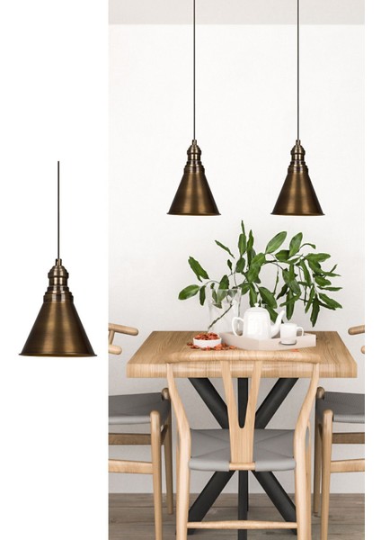 Cole Eskitme Rengi Metal Sarkıt Avize Hol Lamba Rustik Vintage Iç Mekan Ofis Cafe Otel Butik