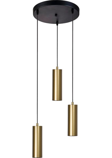 Spotline Modern Salon - Yatak Odası - Mutfak - Gün Işığı - Eskitme Renk 3 Lü Spot Sarkıt Avize