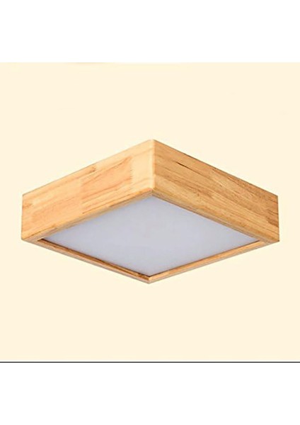 Ahşap Çerçeve Tavan LED Aydınlatma Avize 30*30 cm Salon Yatak Odası Mutfak 6500K Beyaz Işık Kare