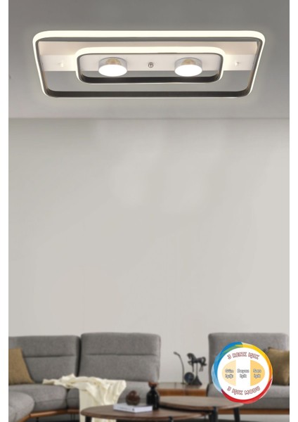 Mabel 60 cm Modern 3 Renk Işık (Beyaz Sarı Gün Işığı) Salon Mutfak Yatak Odası Genç Odası LED Avize fiyatları