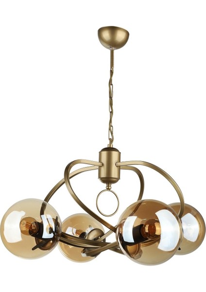 Büklüm 4.lü Avize Eskitme Bal Cam modelleri