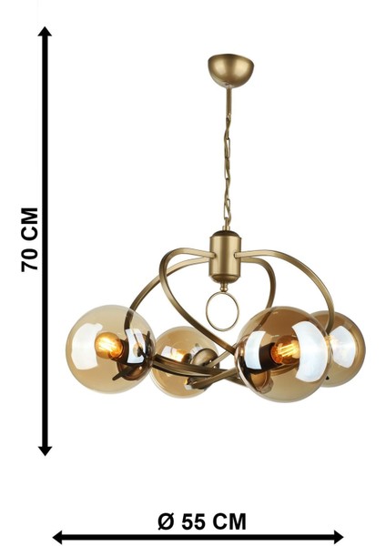 Büklüm 4.lü Avize Eskitme Bal Cam indirimleri
