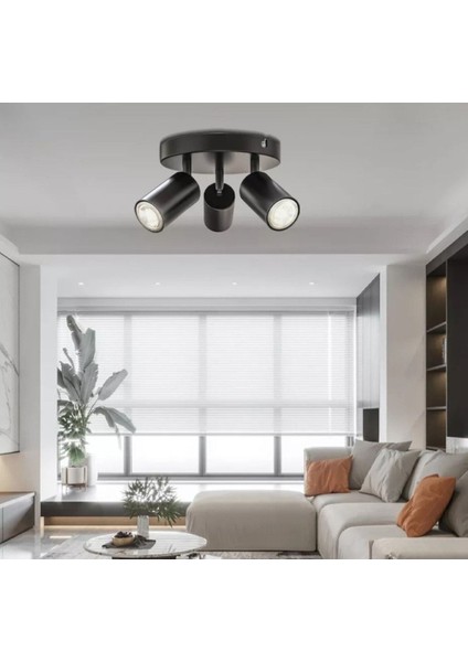 Mylights Modern Üçlü Metal LED Spot Günışığı Ampullü Hareketli Avize fiyatları