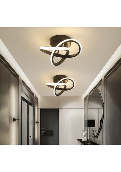 Modern Plafonyer Tavan Salon Mutfak Oturma Odası Avize LED Avize Siyah 2 Adet Set Fiyat