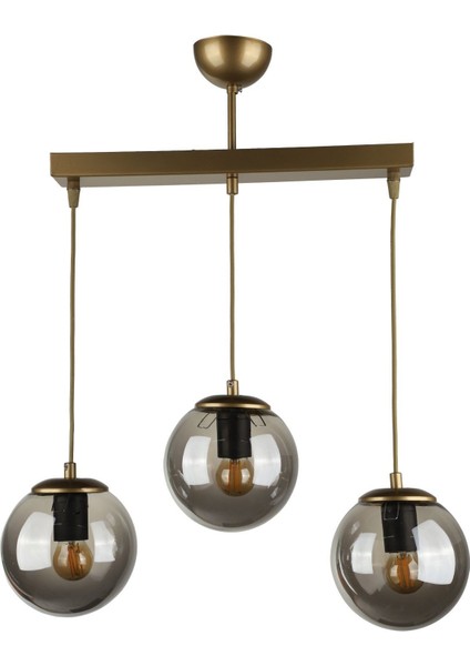 Alegro 3.lü Sıralı Avize Eskitme Füme Cam modelleri