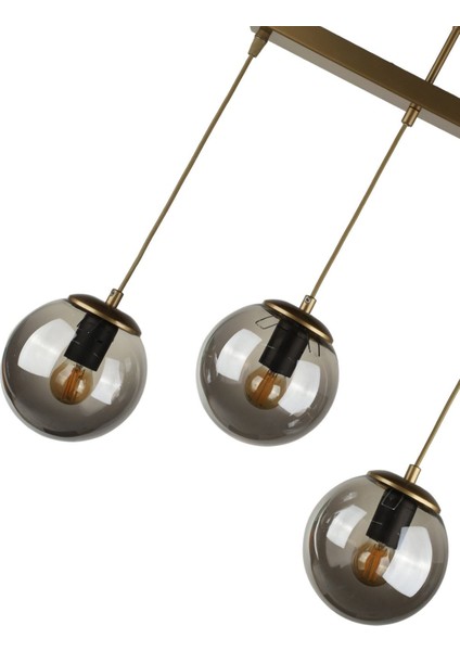 Alegro 3.lü Sıralı Avize Eskitme Füme Cam indirimleri