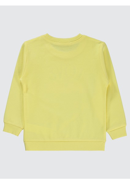 Kız Çocuk Sweatshirt 2-5 Yaş Açık Sarı