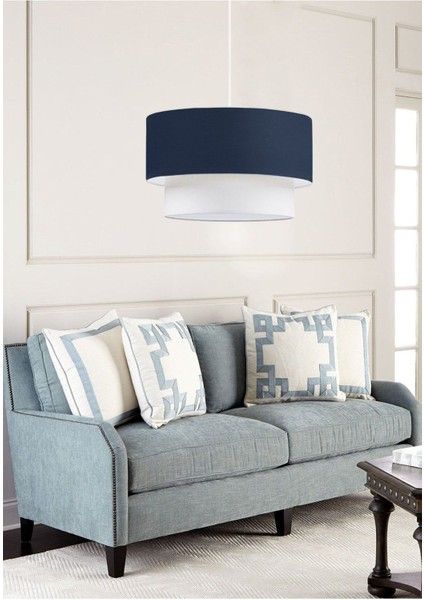 Marine Serisi Lacivert Kumaş Sarkıt Avize Yatak Odası Salon Mutfak