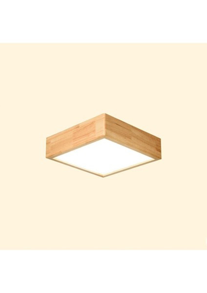 Ahşap Çerçeve Tavan LED Aydınlatma Avize 30 x 30 cm Salon Yatak Odası Mutfak 3000K Gün Işığı Kare