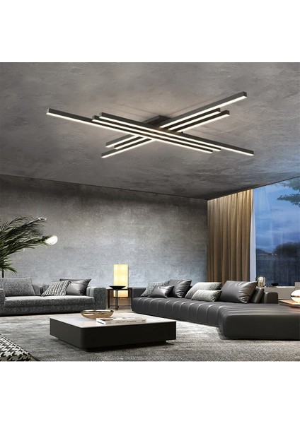 Siyah 3 Işık Rengi #3 LED Tavan Lambası,avize,modern Aydınlatma,dekoratif Işık
