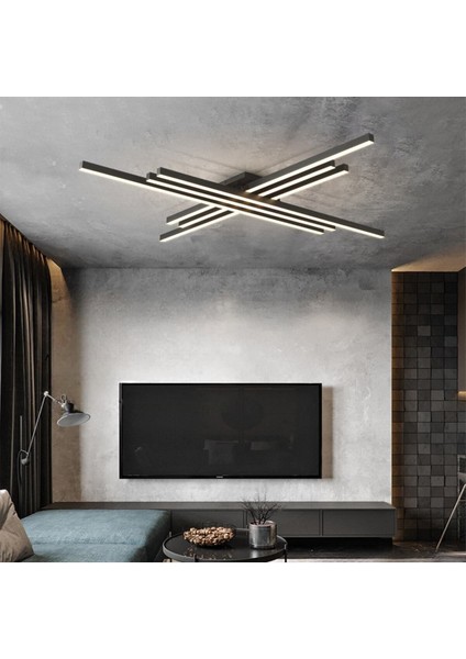 Siyah 3 Işık Rengi #3 LED Tavan Lambası,avize,modern Aydınlatma,dekoratif Işık