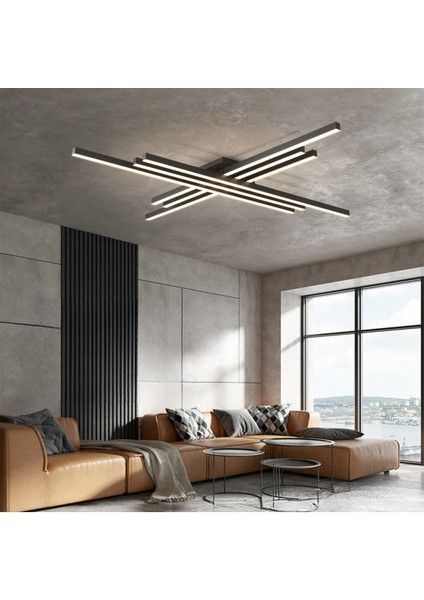 Siyah 3 Işık Rengi #3 LED Tavan Lambası,avize,modern Aydınlatma,dekoratif Işık