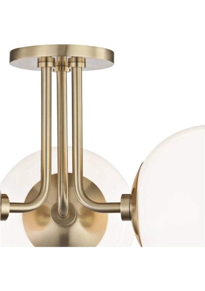 Üçlü Eskitme Marin Model Modern Glop Camlı Avize