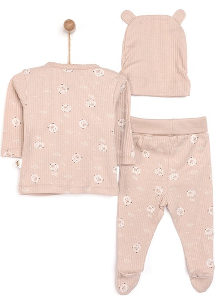 Yenidoğan Organic Little Lamb Zıbın-Şapka-Patikli Alt 3lü Set Kız Bebek fiyatları