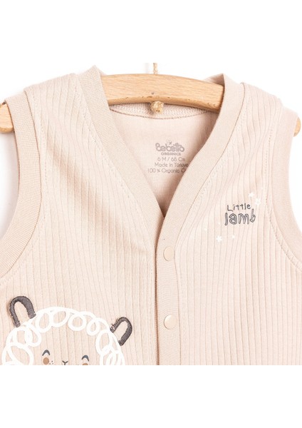 Yenidoğan Organic Little Lamb Yelek Kız Bebek modelleri