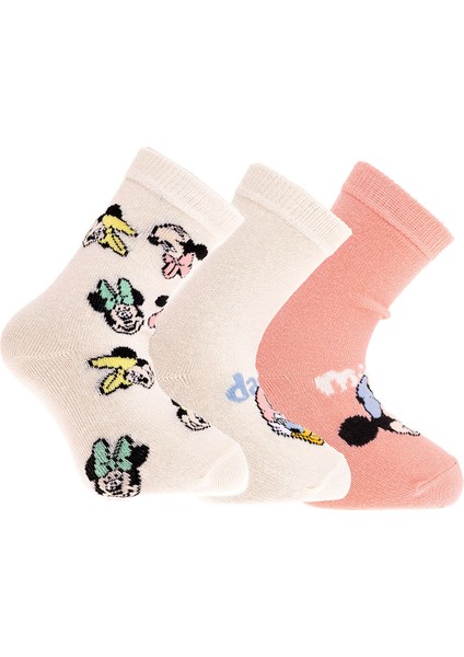 Minnie Mouse 3lü Soket Çorap Kız Bebek