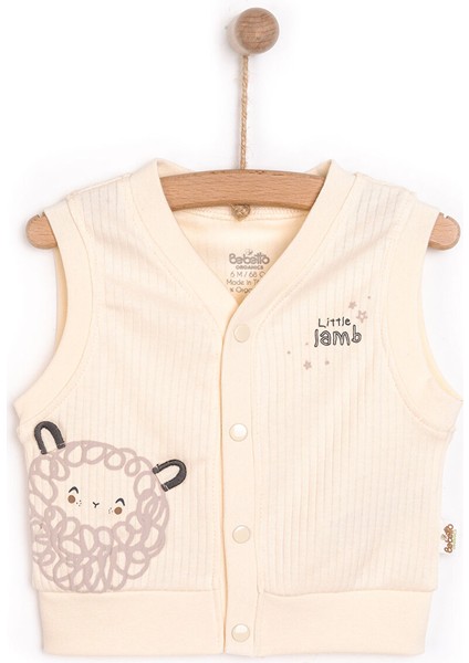 Yenidoğan Organic Little Lamb Yelek Kız Bebek