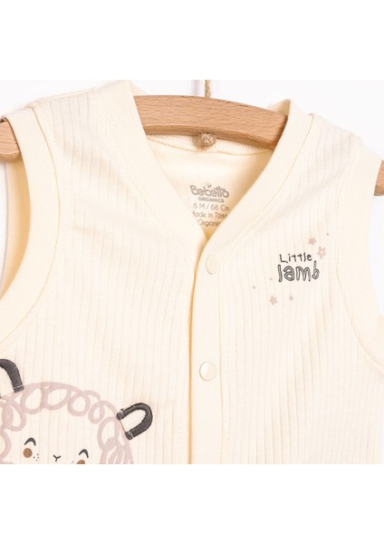 Yenidoğan Organic Little Lamb Yelek Kız Bebek modelleri