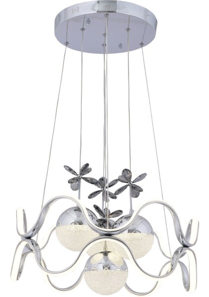 Tibet 3 Renk ( Sarı Beyaz ve Gün Işığı ) Krom Lu x ury LED Kristal Taşlı Avize Concept modelleri