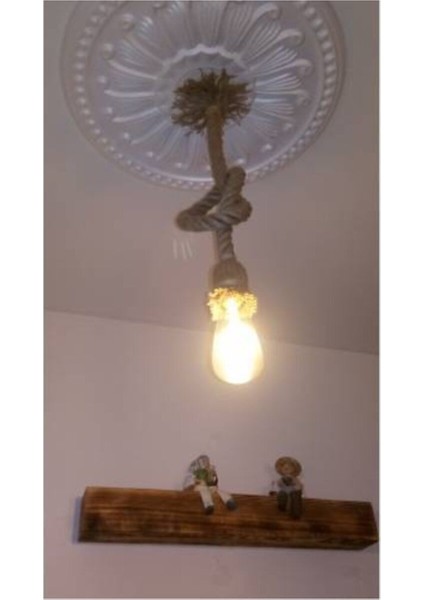 Jüt Halat Avize 20 mm 100 cm Kablo Duy Sarkıt Avize Doğal Görünüm Şık Ürün fiyatları