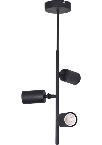 Madrid Modern Tasarım Spot Ayarlanabilir Salon Mutfak Cafe Oda Siyah Renk 3 Lü Avize ( Gün Işığı ) modelleri